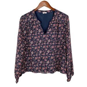Faherty Floral Blouse EUC size XL